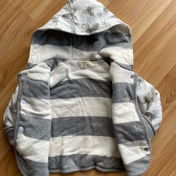 Reversible Baby Button up Hoodie - Picture 4 of 8